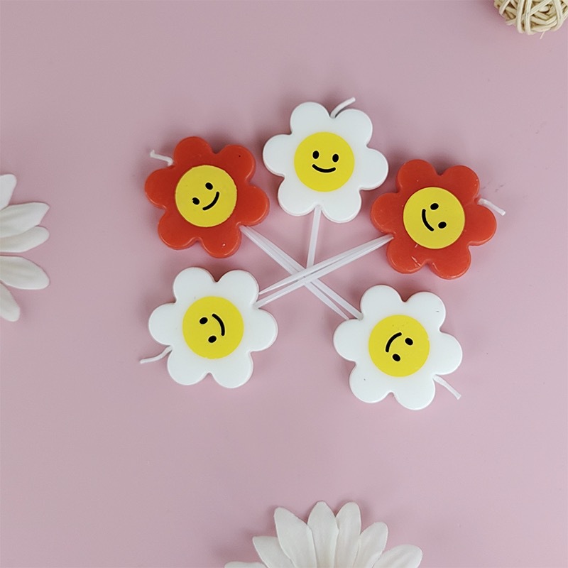 1 Set Quantity Party Occasion Birthday Flower Paraffin Party Candle 1 Set