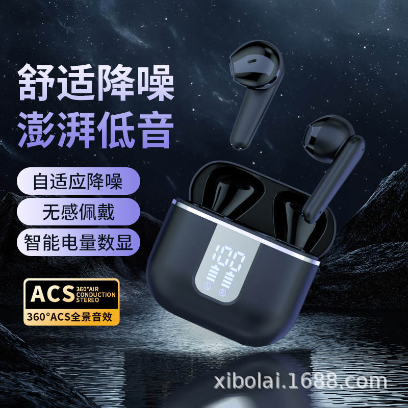 蓝牙耳机6.1入耳TWS蓝牙耳机数显降噪立体音电影翻译跨境货源批发 - 3