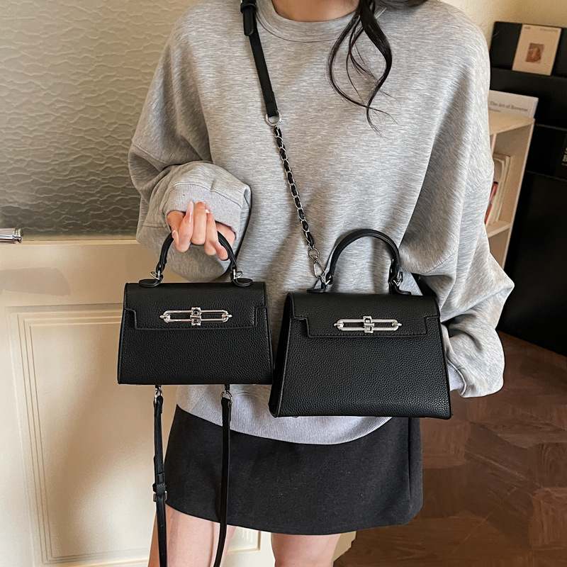 Kelly bolso mujer 2026 nueva cadena bolso de mujer estilo europeo y americano textura diaria simple bolso de hombro pequeño