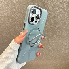 アップル16proケースに対応したマグネットホルダーiPhone15新型シンプルな転倒防止カバー