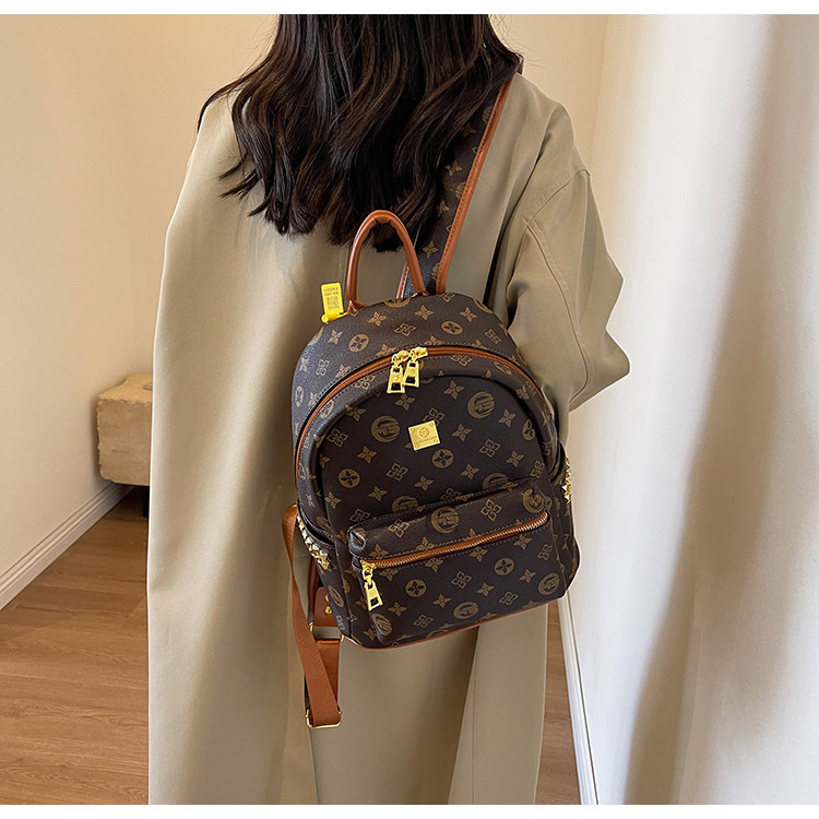 Zaino donna stile urbano minimalista zainetto casual jacquard_voghion.com