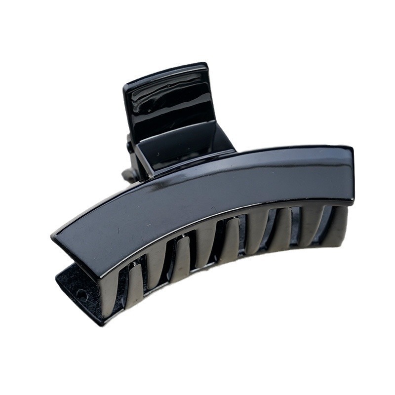 Pequeño clip de PC negro, clip de pelo sensorial de alto nivel, superficie brillante, menos clip de pelo de cola de caballo, material artesanal DIY