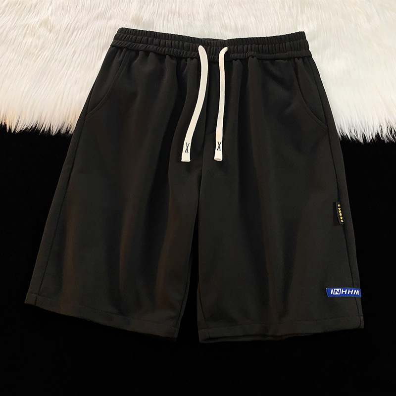 Pantalones casuales de estilo de Hong Kong, pantalones cortos para parejas masculinas, pantalones de tendencia sueltos, pantalones de tendencia de verano, pantalones de moda simples, deportivo