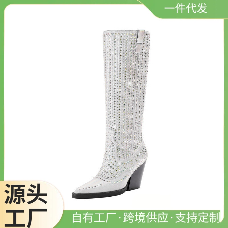 Leg Size 2023 Thick Bottom Foreign Trade Belt Ankle Buckle Amazon Pointed Cross New Stiletto Pumps