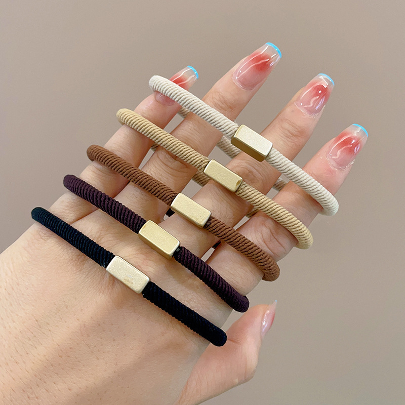 2024 nuevo anillo de cabello de oso para mujeres simple y versátil cuerdas de cabello de alta elasticidad no lesionan cuerdas de cabello de cola de caballo adornamiento para el cabello