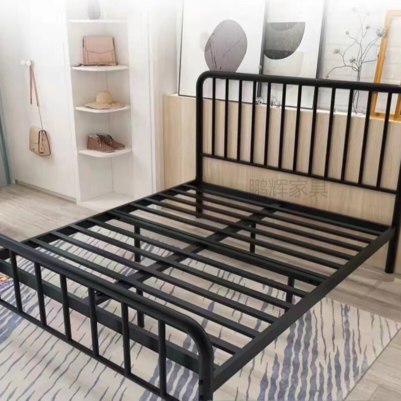 スチールベッドシングル寮ベッド鉄芸ベッド1.2メートル鉄ベッド工床ベッド直販単層鉄ベッドツインベッド|undefined