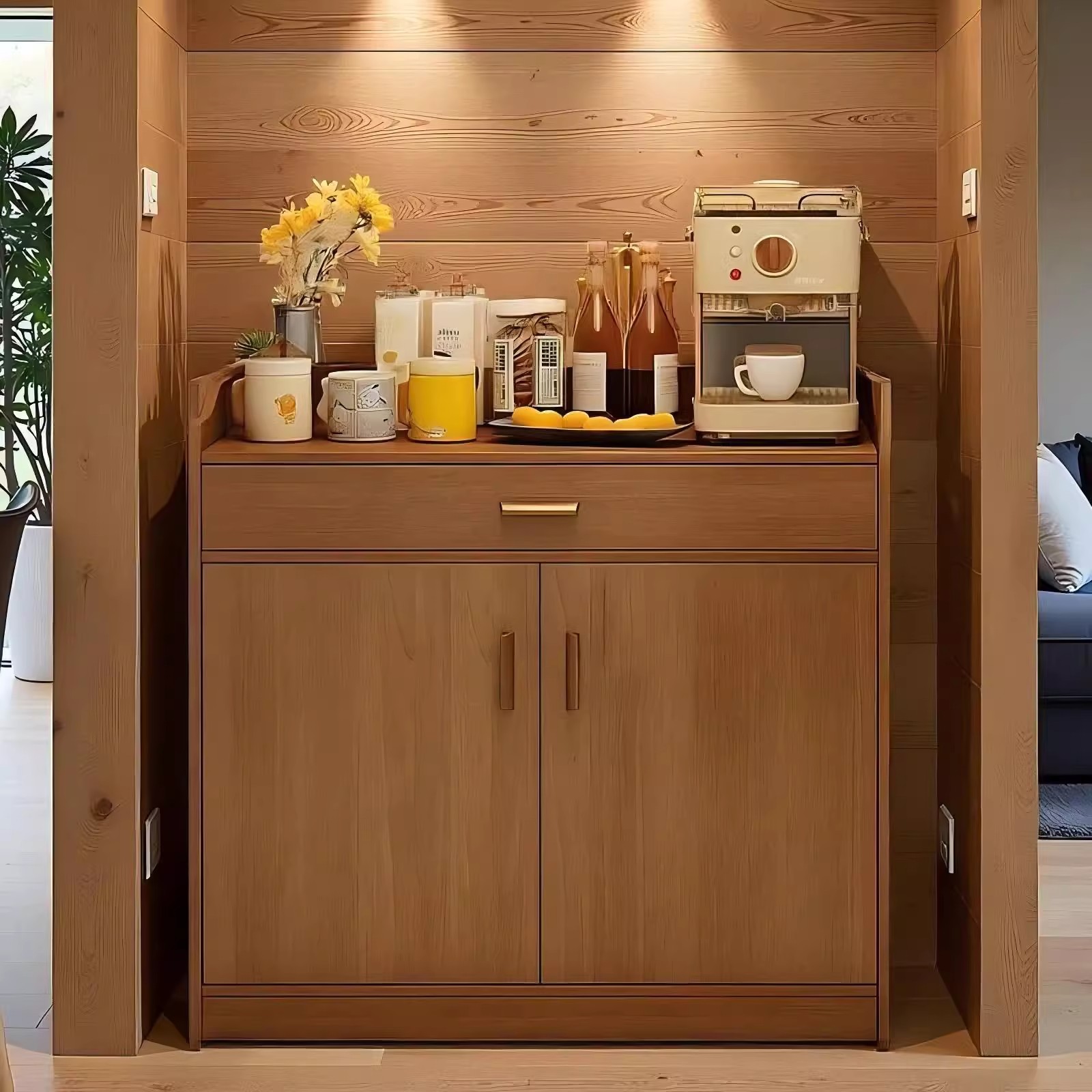 Gabinete de té, gabinete de almacenamiento, contra la pared, cocina doméstica integrada, gabinete de preparación, gabinete bajo, estante de sala de estar, gabinete de almacenamiento, gabinete lateral