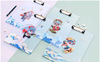 Fresh acrylic folder for elementary school students, cartoon thickened pad, simple and elegant design