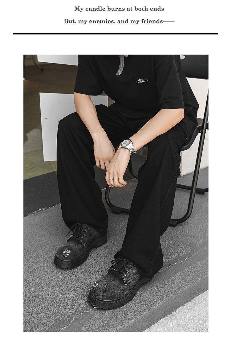 Chaussures de travail tendance et polyvalentes, collection printemps-automne 2025 de ShoeVault : Derby à semelle épaisse antidérapante et résistante à l'usure._voghion.com