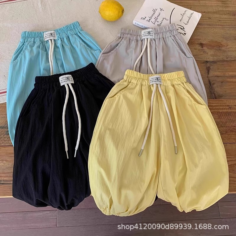 Wholesale Breathable Anti-Mosquito Pants for Boys and Girls, Summer Children's Cotton Leggings, Baby Summer Loose and Versatile Casual Pants