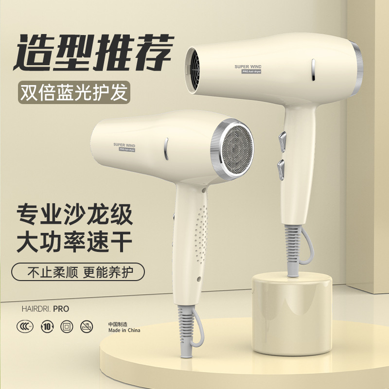 新しいハイパワー家庭用ヘアドライヤー青色光強風速乾理髪店ヘアドライヤーメーカー直販|undefined