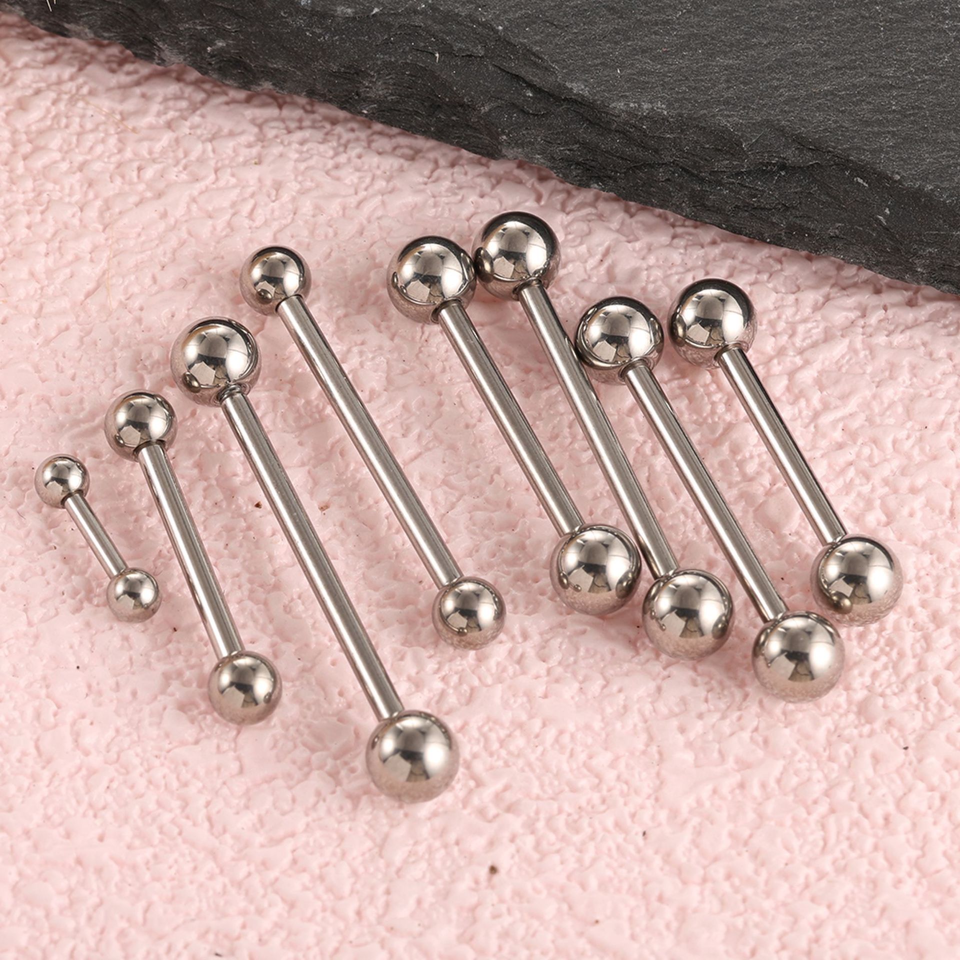 Pointed titanium steel lip stud product view