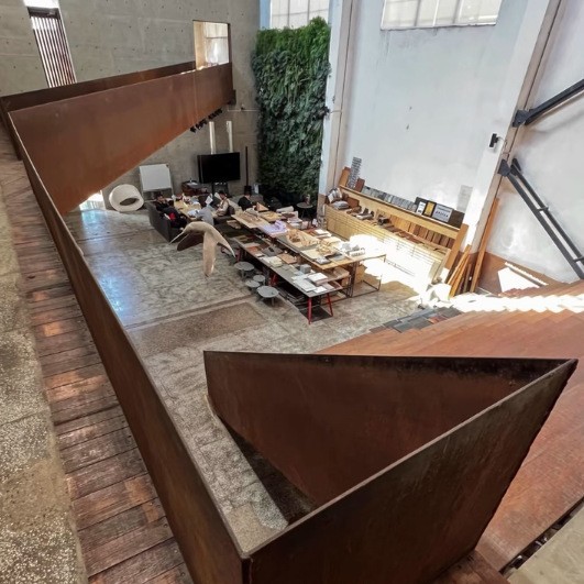 耐候钢别墅装饰户外标识牌实力工厂耐候小品切割折弯SPA-H红绣钢