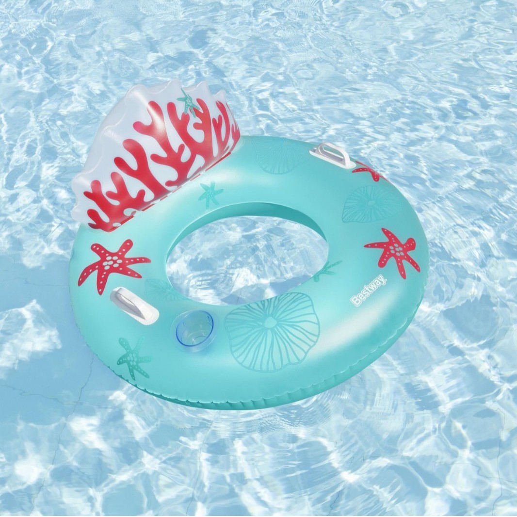 Cama flotante inflable de agua grande piscina para adultos silla de relajación cojín flotante con respaldo y portavasas
