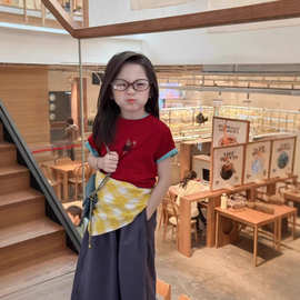 女童卡通短袖T恤2025新款女宝宝夏季休闲半袖上衣儿童装炸街夏装t
