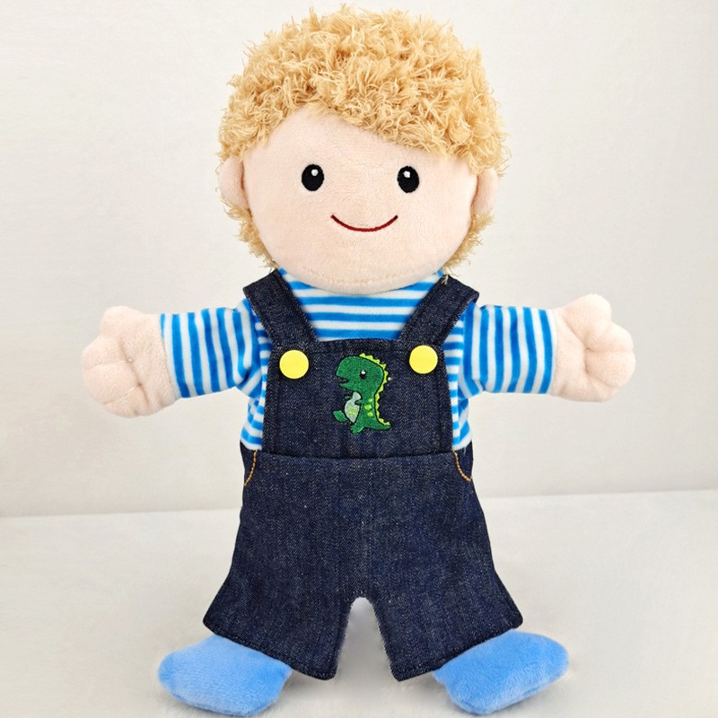 Nueva familia títere de peluche de juguete creativo kindergarten boca abierta Linda muñeca niños juego de rol muñeca