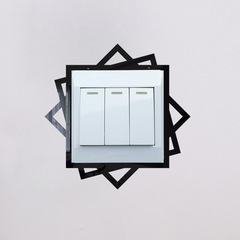 JM837外貿跨境亞克力開關鏡面牆貼客廳臥室開關家居裝飾自粘牆貼