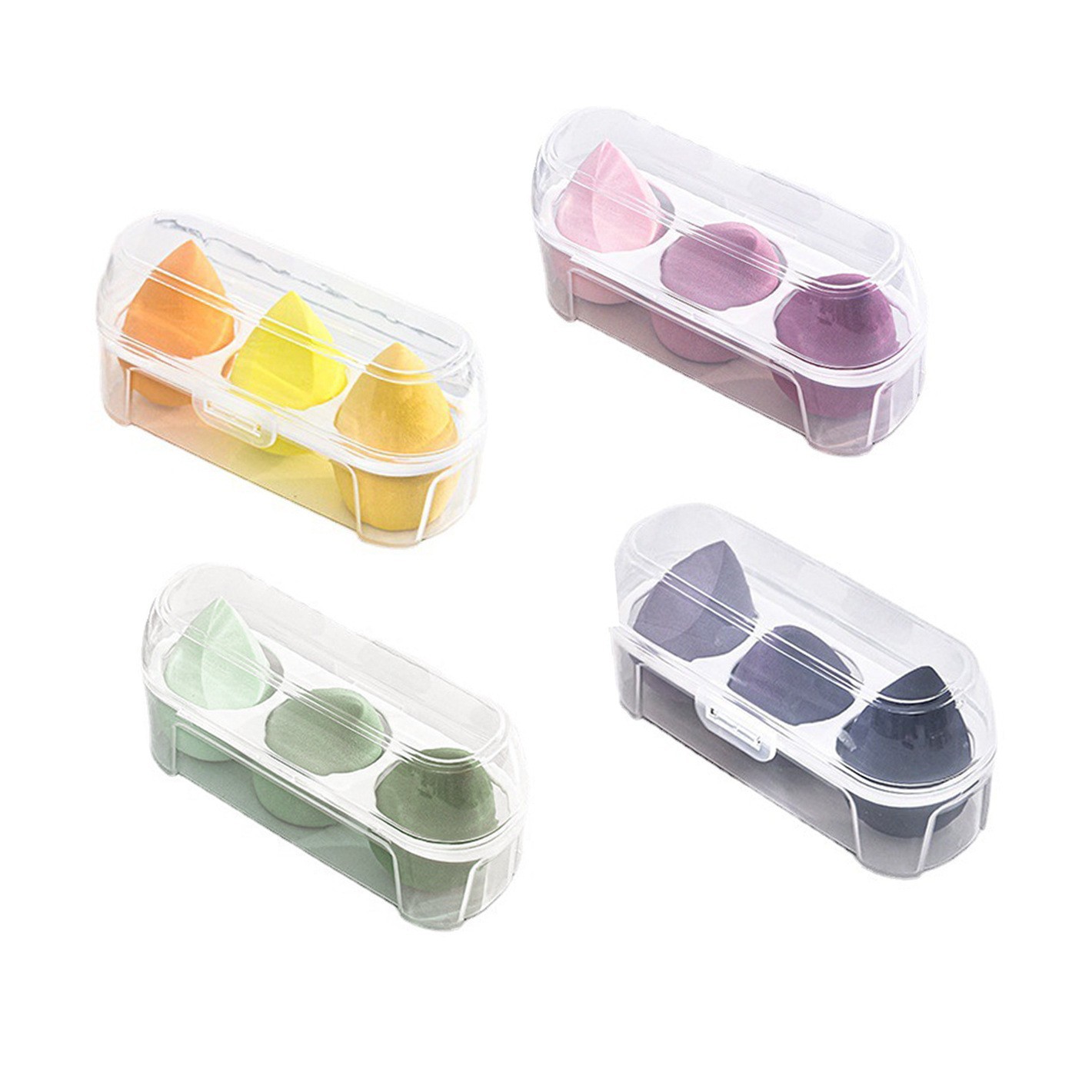 Huevo de maquillaje transfronterizo al por mayor, gotas de agua de calabaza, corte oblicuo, no coma polvo, huevo de maquillaje, esponja de maquillaje, huevo de belleza/huevo de soplo