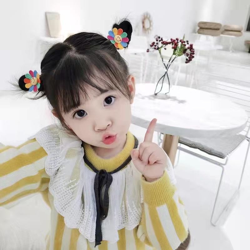 七彩向日葵发夹发圈