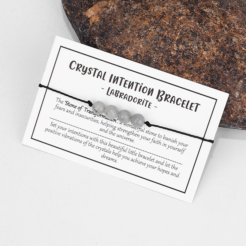 1 Piece Simple Style Round Stone rope Beaded Handmade Unisex Bracelets