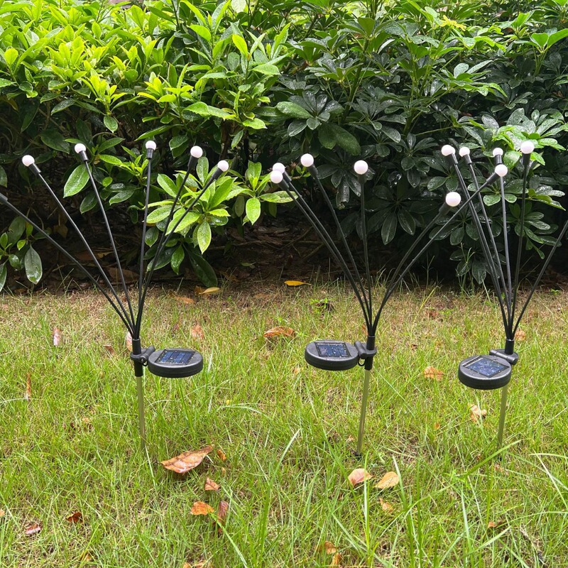 Cross-border new led solar firefly lamp wholesale Zhongshan lamps atmosphere solar garden lights decorative lights