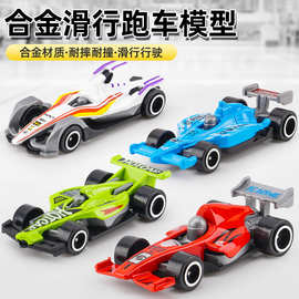 跨境亚马逊儿童玩具合金车F1方程卡丁车迷你蛋糕小摆件玩具车模型
