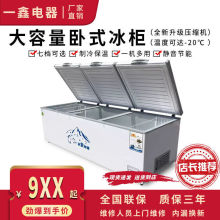 卧式冰箱商用冰柜冷柜大冰柜998L大容量冷冻冰柜海鲜柜冷冻垒德株