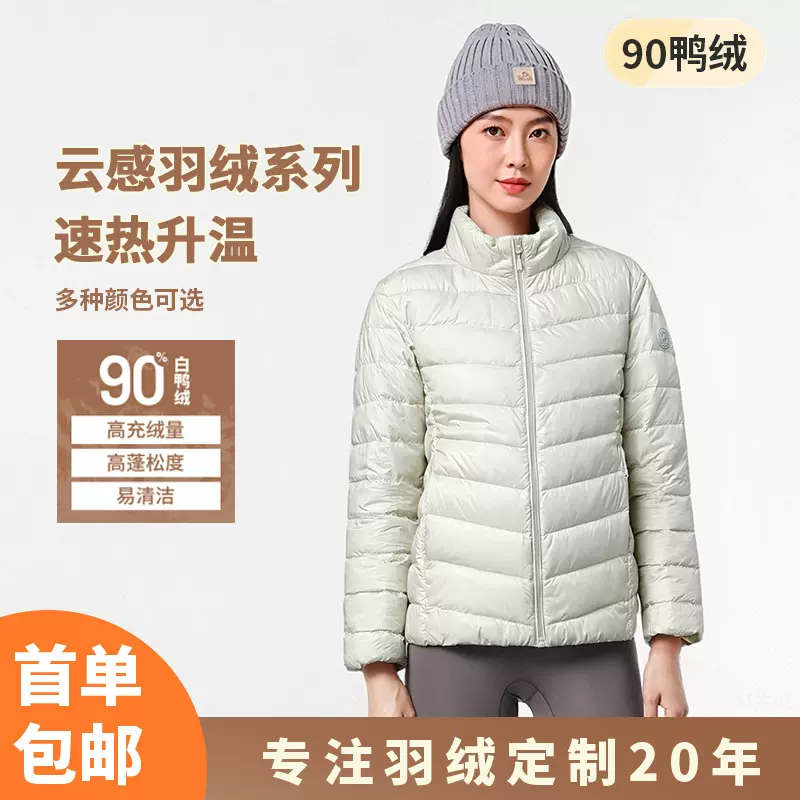 90白鸭绒轻薄羽绒服秋冬新款男女同款立领保暖羽绒外套排骨羽绒服