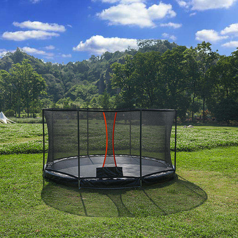 Zongxuan Sturdy Garden Trampoline with Safety Net for Courtyard Use Adult Aerobic Exercise Fitness Trampoline