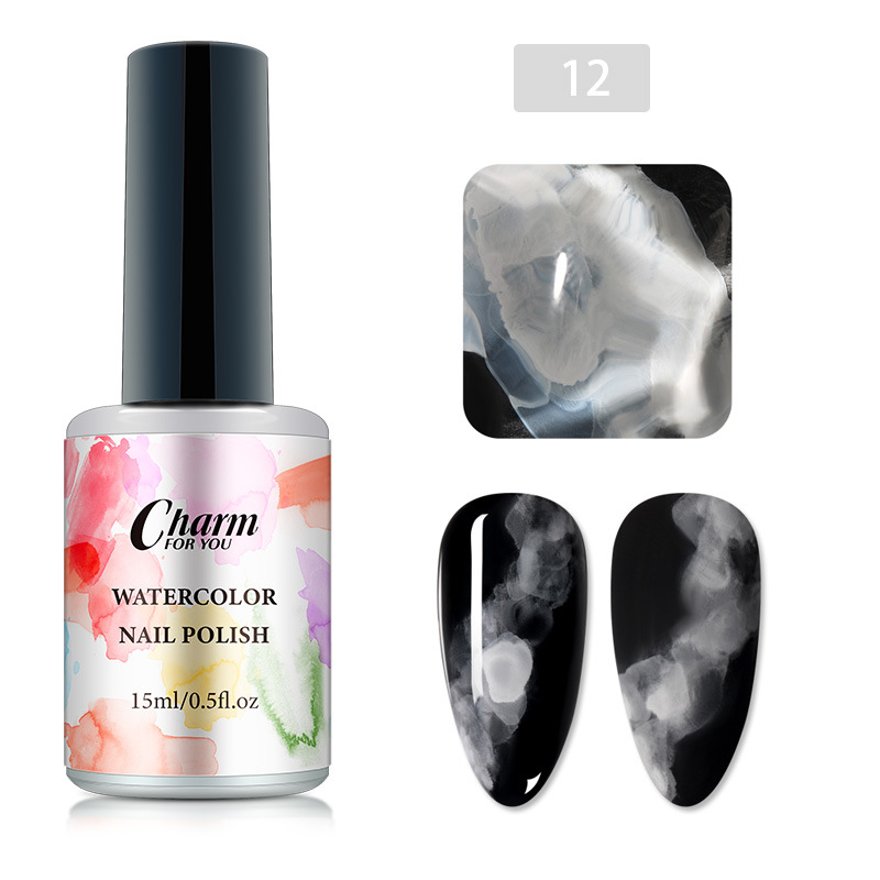 En stock al por mayor nuevas manchas de tinta japonesa líquido mágico color burbuja agua japonés esmalte de uñas pegamento gradiente uñas arte manchas líquido
