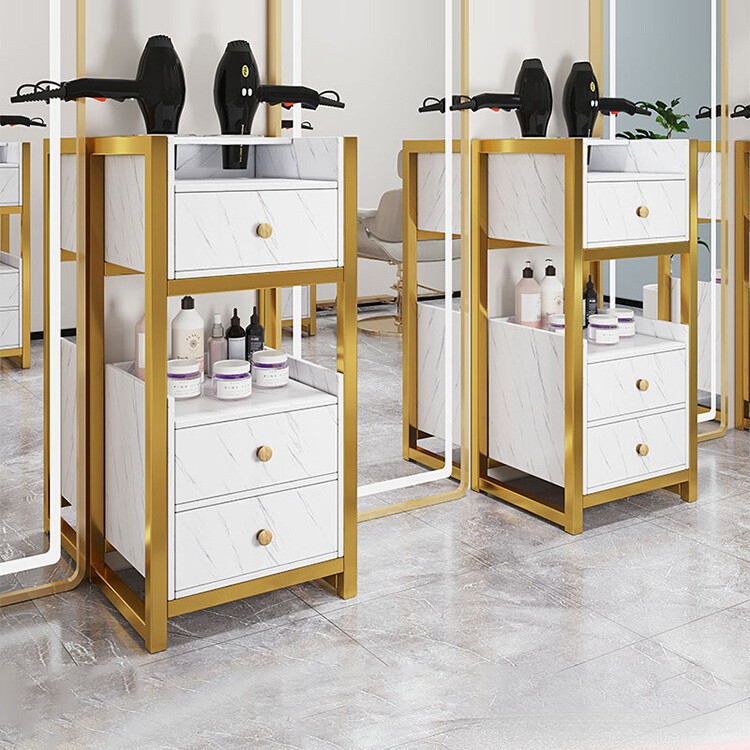 Armario de peluquería, instrumento, mesa de herramientas, armario de herramientas de corte de pelo, estante de almacenamiento de cochecito de salón de belleza