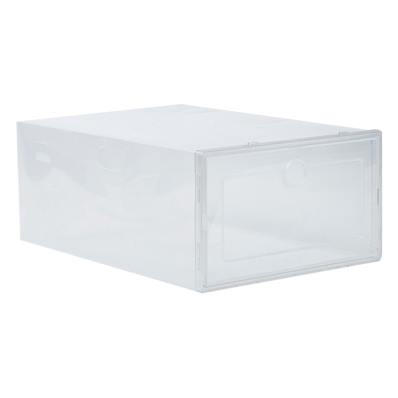 Nuevo hogar transparente caja de zapatos gabinete de almacenamiento de exhibición Flip zapato de almacenamiento artefacto a prueba de polvo caja de almacenamiento de zapatos al por mayor