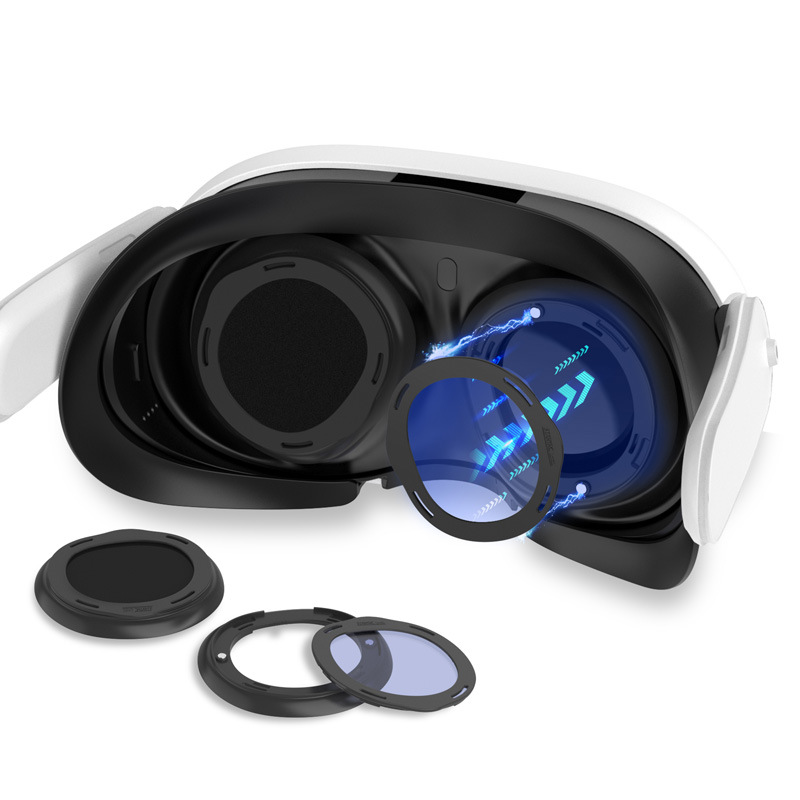 [Spot al por mayor] Anti-luz azul empañada polvo Meta Quest 3 gafas VR cubierta protectora antiarañazos magnéticos