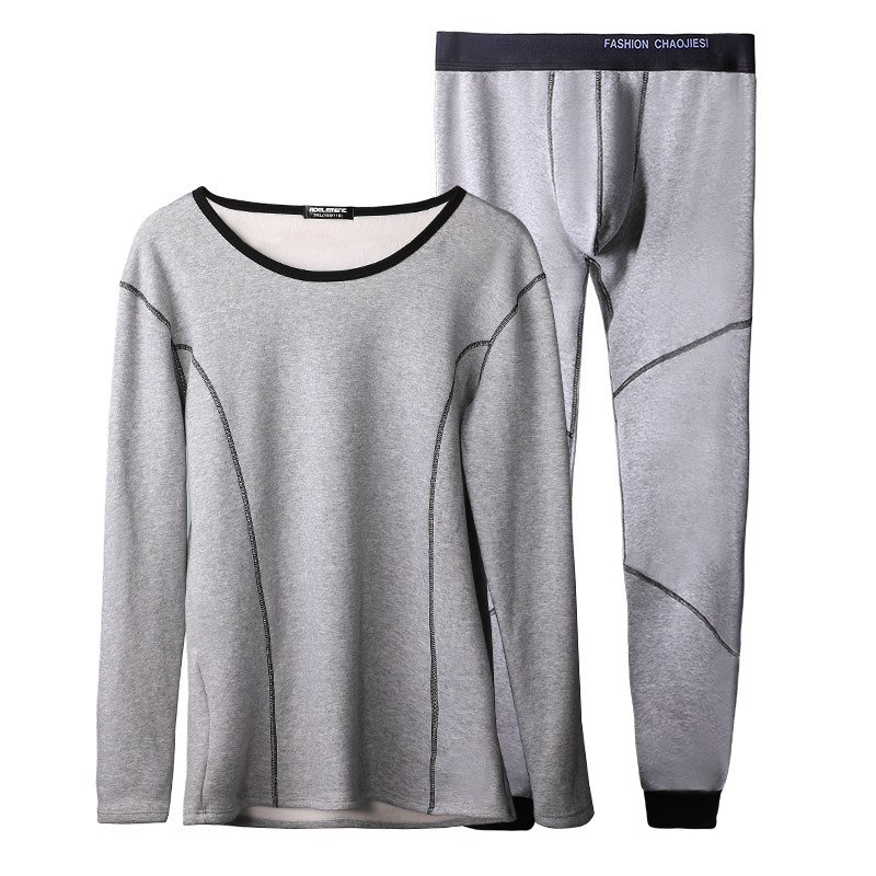 Keep warm set with a round collar