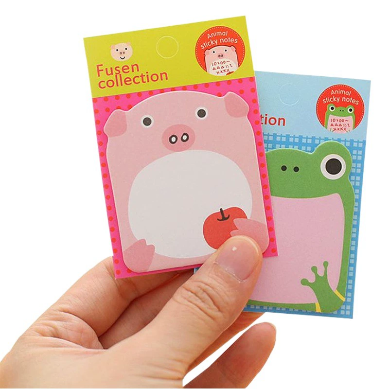 Корейские канцелярские принадлежности в форме животных, милый креативный блокнот с героями мультфильмов, наклейки N раз, студенческие подарочные заметки