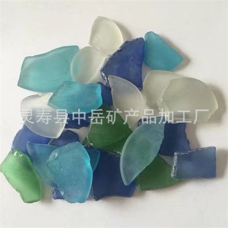 Large supply of flake sea glass sea glass stone stained sea glass jewelry glass thin leather frosted glass