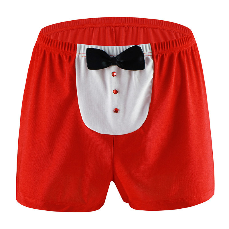 21XK-35 men's bow U convex flat angle thin sexy low waist breathable Christmas underwear