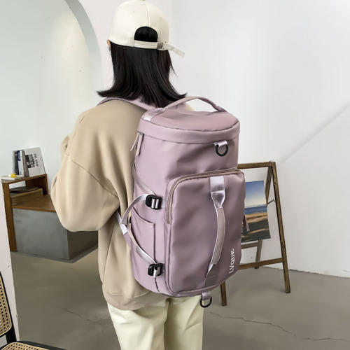 Cross-border foreign trade sports and fitness bag for women with large capacity, dry and wet separation strap, shoe position, shoulder and cross-body travel bag, luggage bag