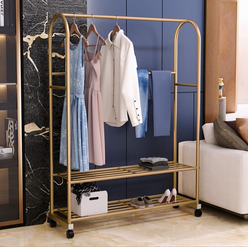 Floor-standing clothes drying rack for bedroom household folding clothes rack indoor simple storage balcony clothes drying rack
