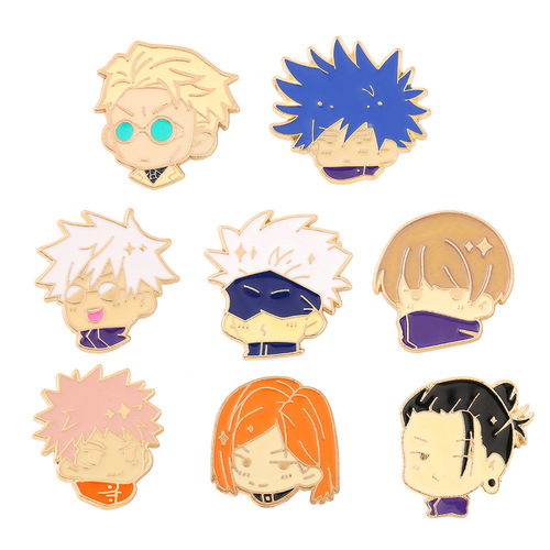 Anime Spell Return Peripheral Gojo Satoru Brooch Male Student Schoolbag Medal Accessory Cute Metal Badge Brooch