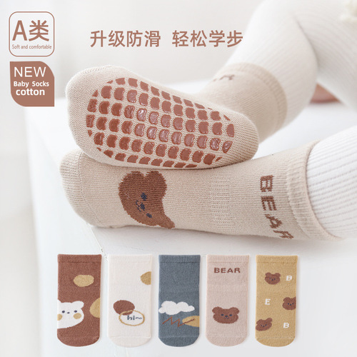 Baby Socks  Spring New Product Baby Toddler Socks Class A Cartoon Newborn Socks Silicone Anti-Slip Floor Socks