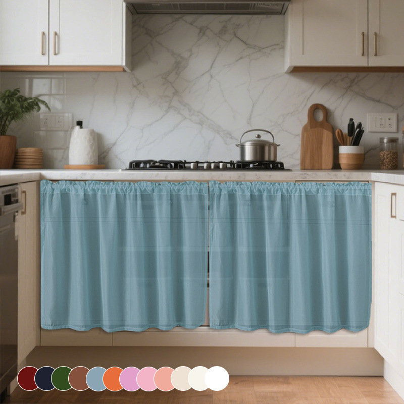 Thickened Chiffon Waterproof and Scratch-Proof Curtain Kitchen Cabinet Curtain Dust-Proof Curtain Punch-Free Partition Curtain Half Curtain Thickened Chiffon Waterproof and Scratch-Proof Curtain Kitchen Cabinet Curtain Dust-Proof Curtain Punch-Free Partition Curtain Half Curtain