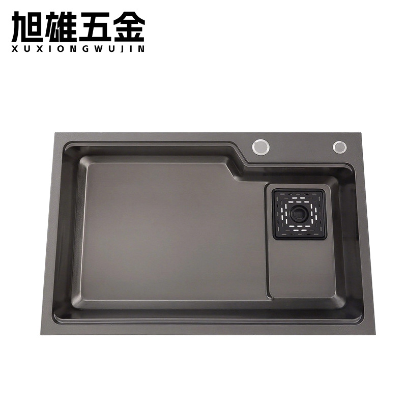 Cocina de acero inoxidable lavabo de acero inoxidable lavabo de doble ranura de una sola ranura lavabo integral espesado lavabo manual lavabo de platos