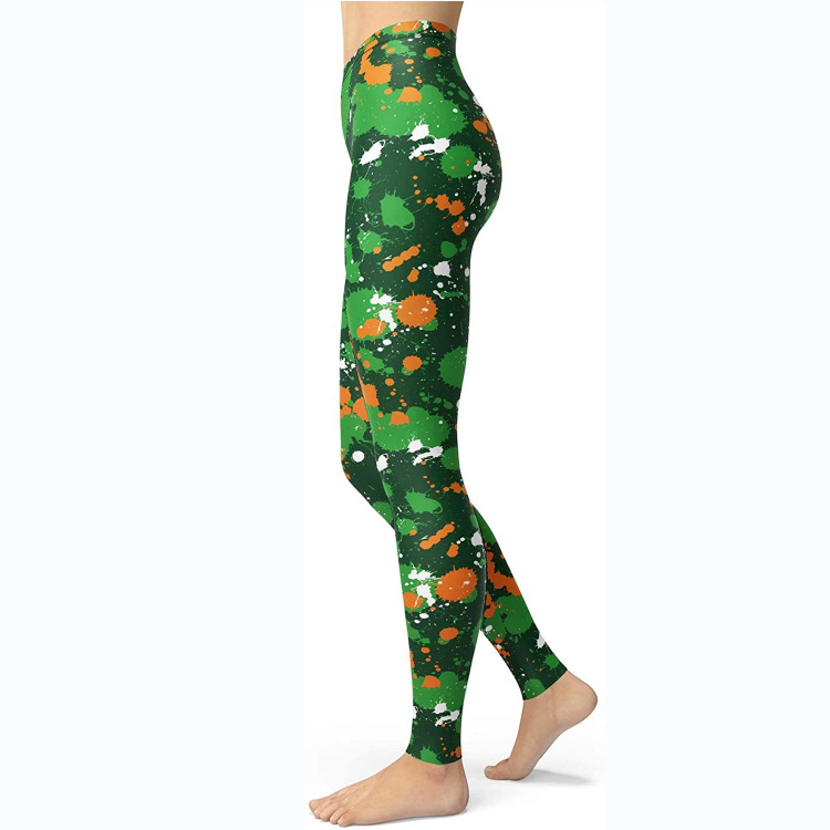 Abbigliamento da donna multicolore stampato slim fit fianchi sollevamento snellente grandi dimensioni corsa yoga fitness leggings_voghion.com
