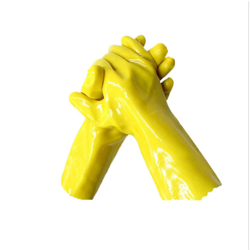 Factory Wholesale Long Immersion Plastic Industrial Rubber Protective Acid-Base Proof Cut-Proof Oil-Proof Gloves PVC Gloves