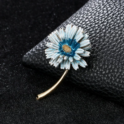 Yaxa sancaqları chrysanthemum brooch pink purple - blue