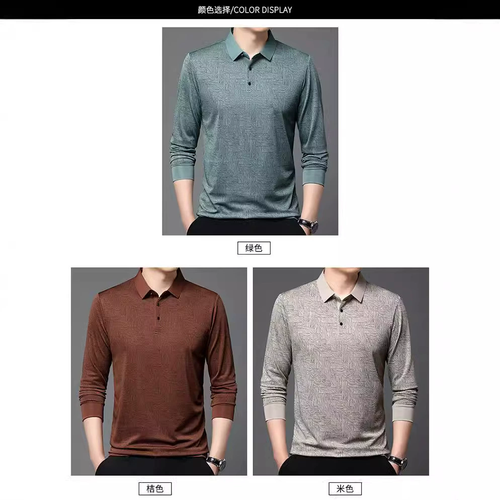 Осеннее дышащее поло, универсальное приятное к телу трендовое изделие с длинным рукавом для отдыха