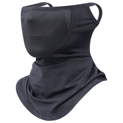 Cross-border sun protection mask for men, outdoor sun protection ice silk hood, ear hanging neck protection, sunshade filter, breathable riding mask