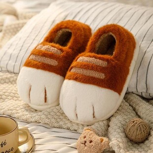 W 83167 Cute Cat Paw Cotton Slippers ��Ȥ؈צ��Ь ���l