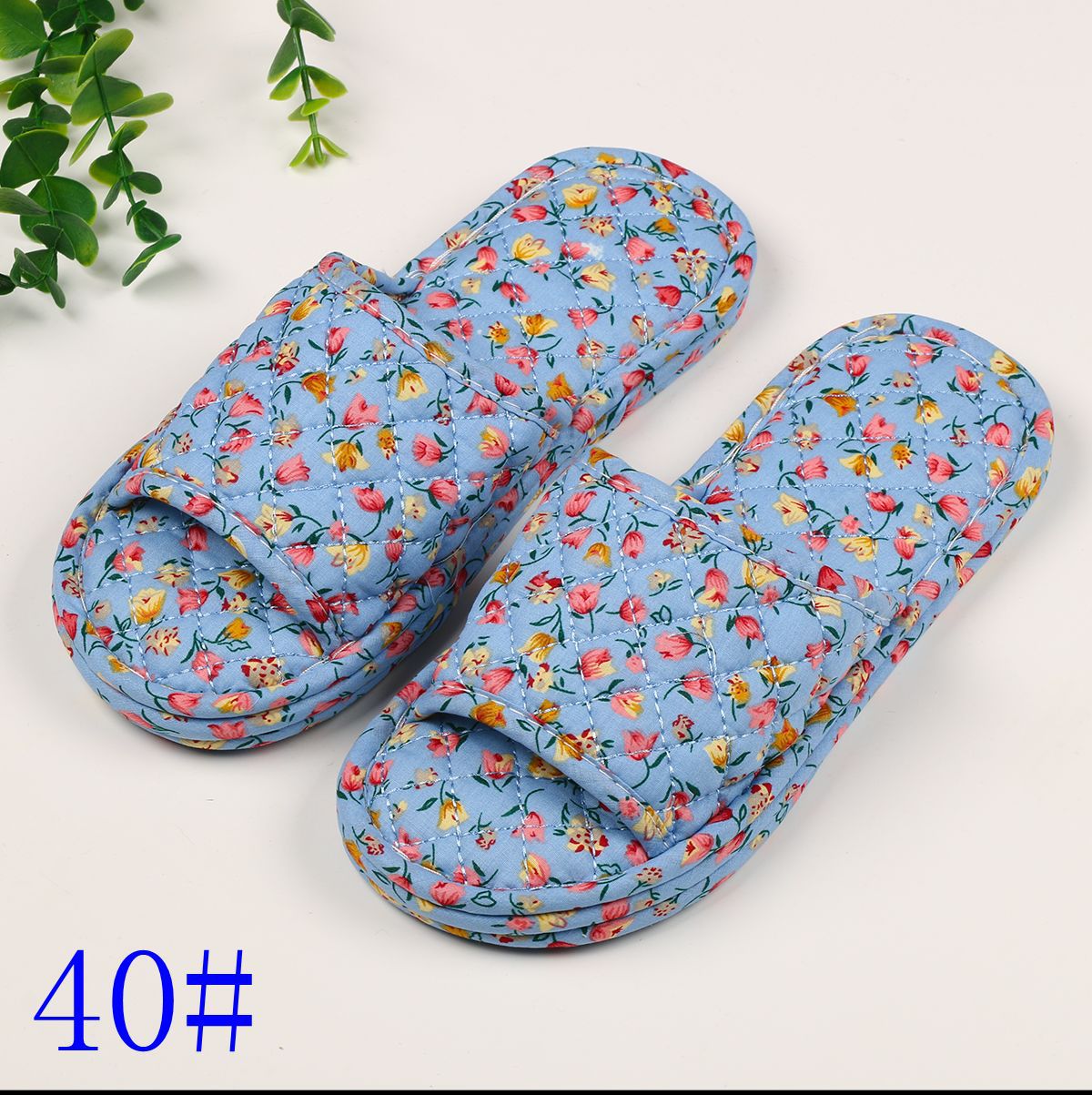 여성용 3겹 꽃무늬 천 40